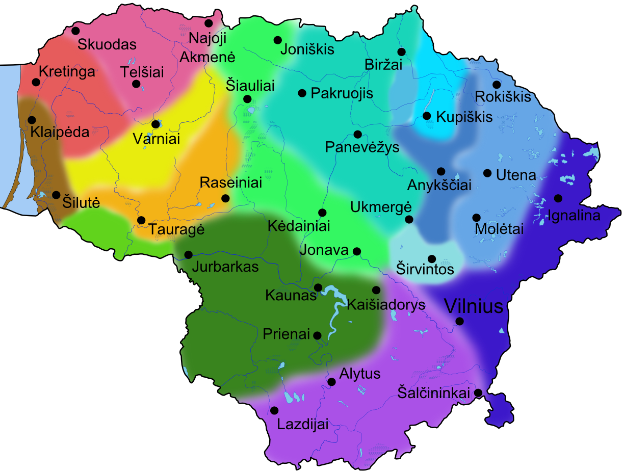 Lithuanian Lingvopedia Lingvo Info   Map Dialects 